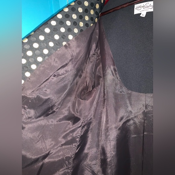 VINTAGE BLACK/GOLD POLKA DOT BLAZER JACKET - Picture 9 of 10